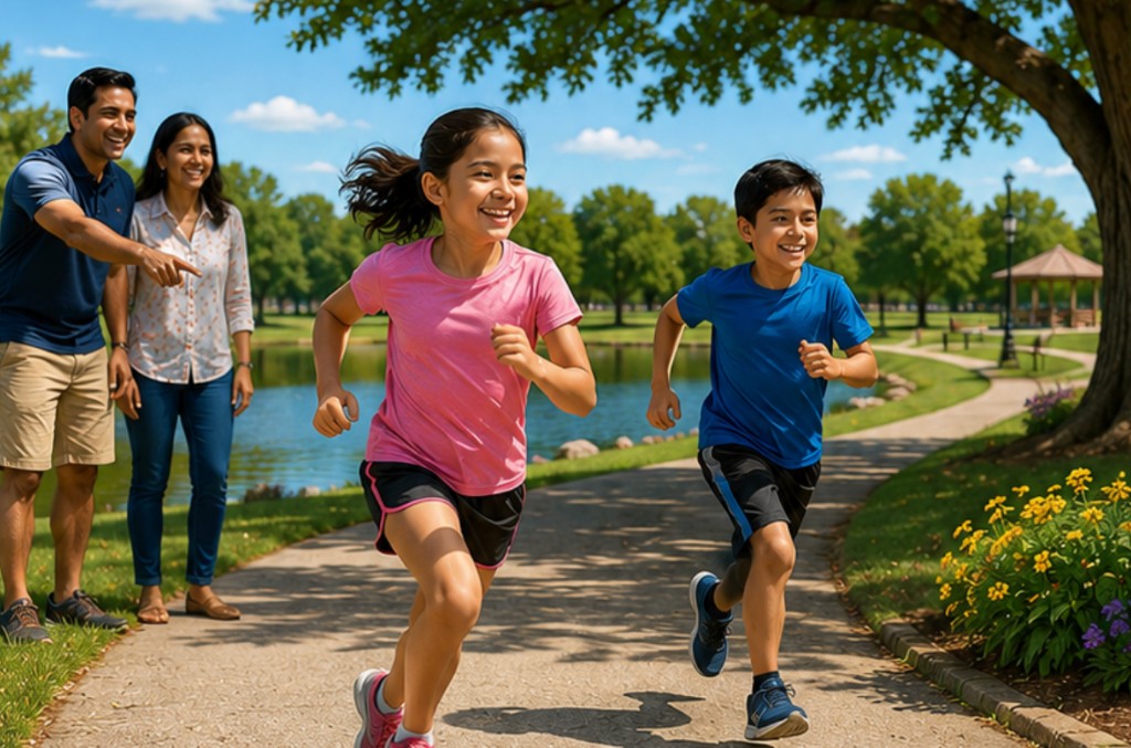 Cover of The Race Around the Park: Speed and Velocity